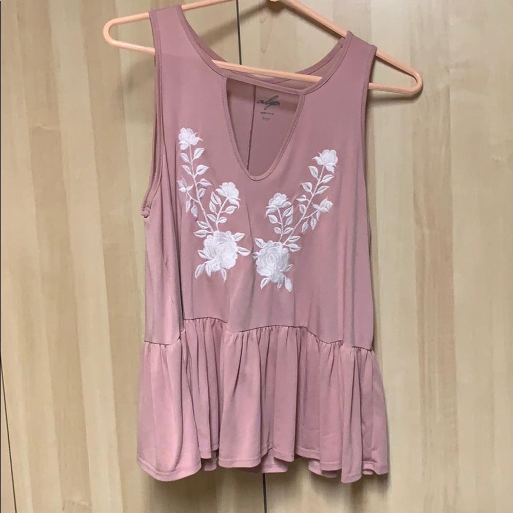Blush tank top
